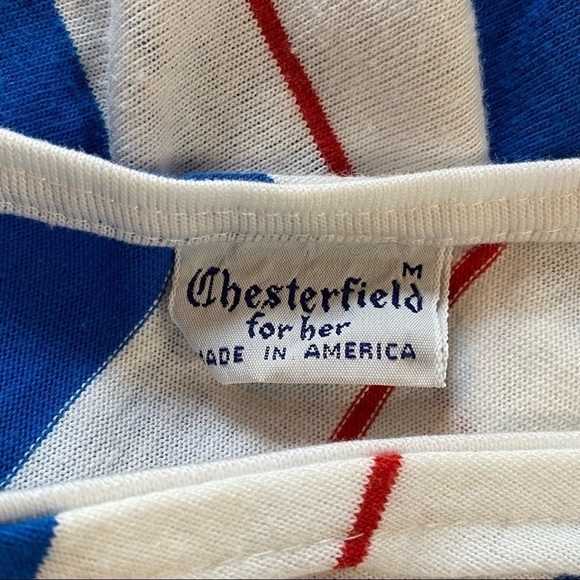 Vintage Chesterfield Striped Scoop Neck Top Size Medium - Picture 12 of 13